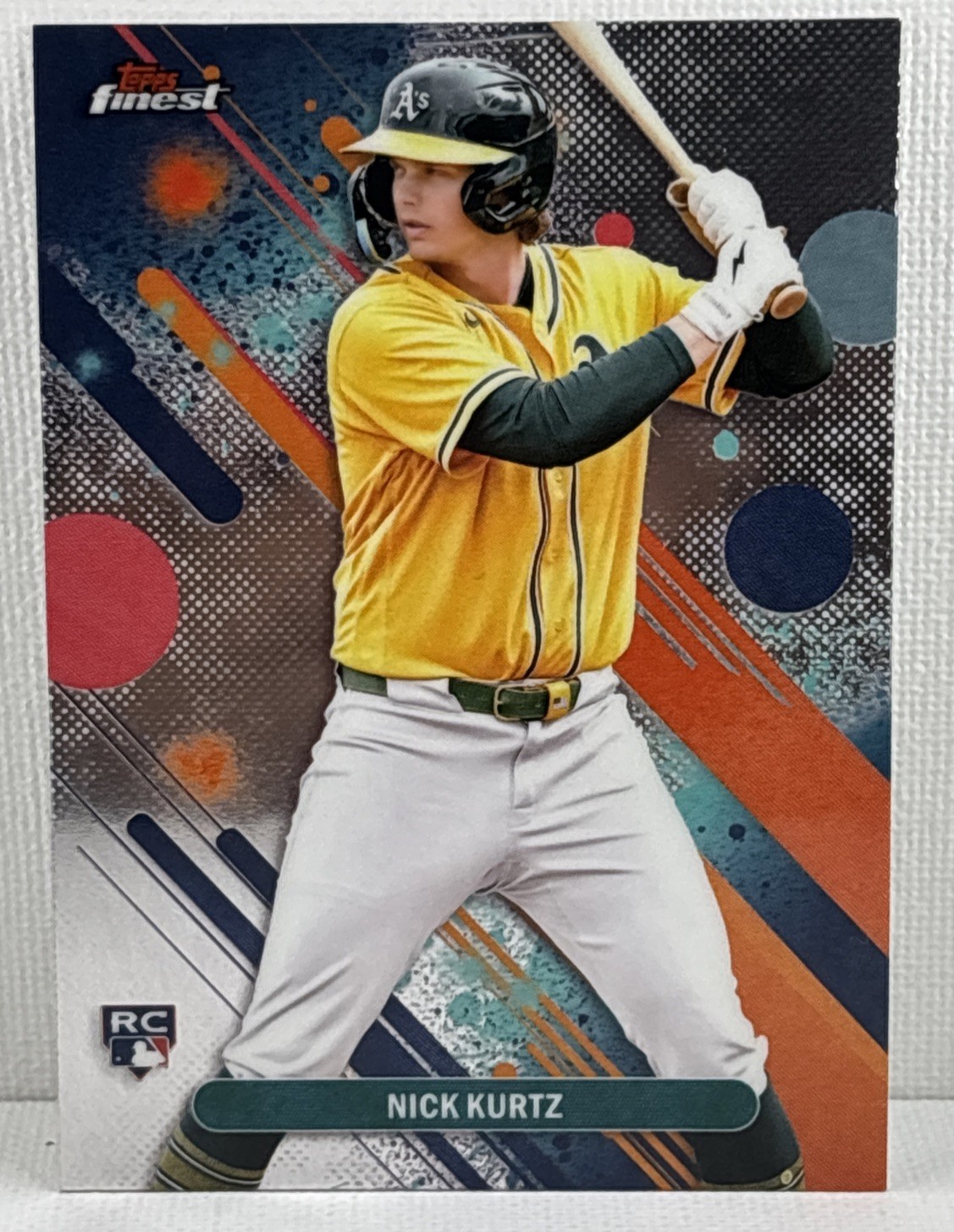 Nick Kurtz 2025 Topps Finest Common Rookie Card RC #10 Athletics