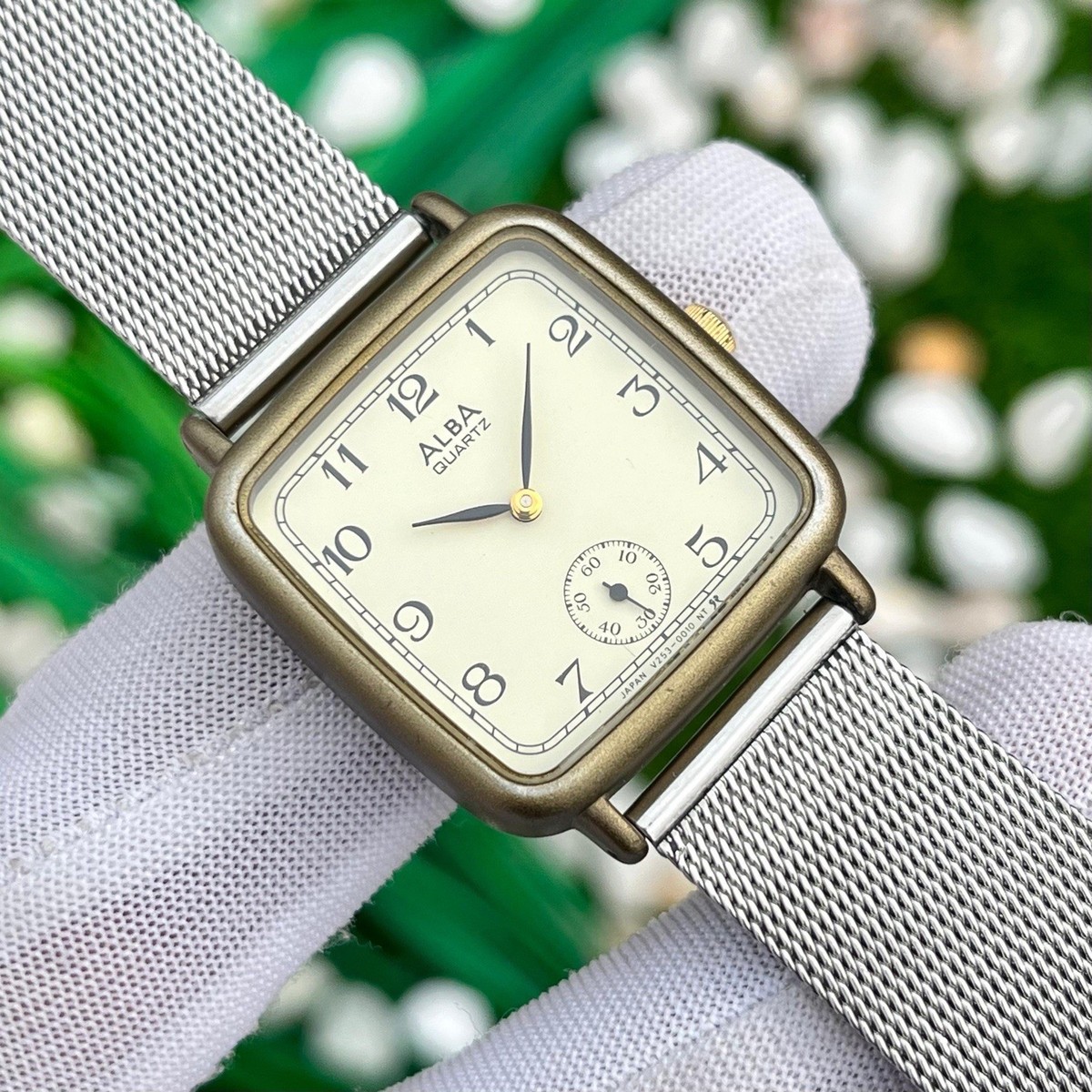 Vintage Seiko Alba Square Side Second Japan Made Men's Quartz