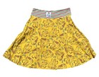 Rebl M Handmade USA 100% Cotton Yellow Pink Green Lace Crane Boho Midi Skirt — photo 1