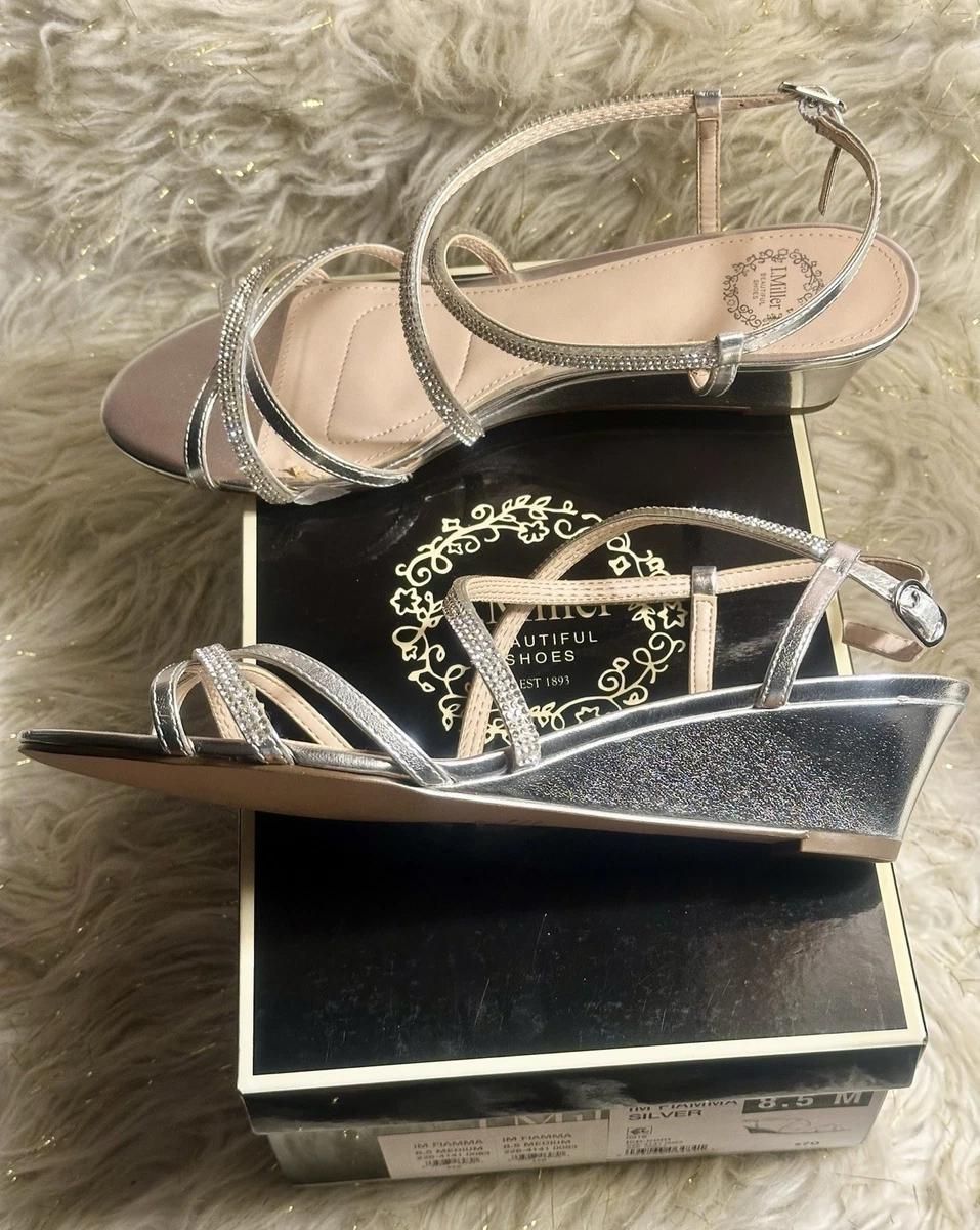 Escarpins Miller Pailletés à Pierres - Taille US 7.5 | Talons Bas à Lanières Pour Soirée