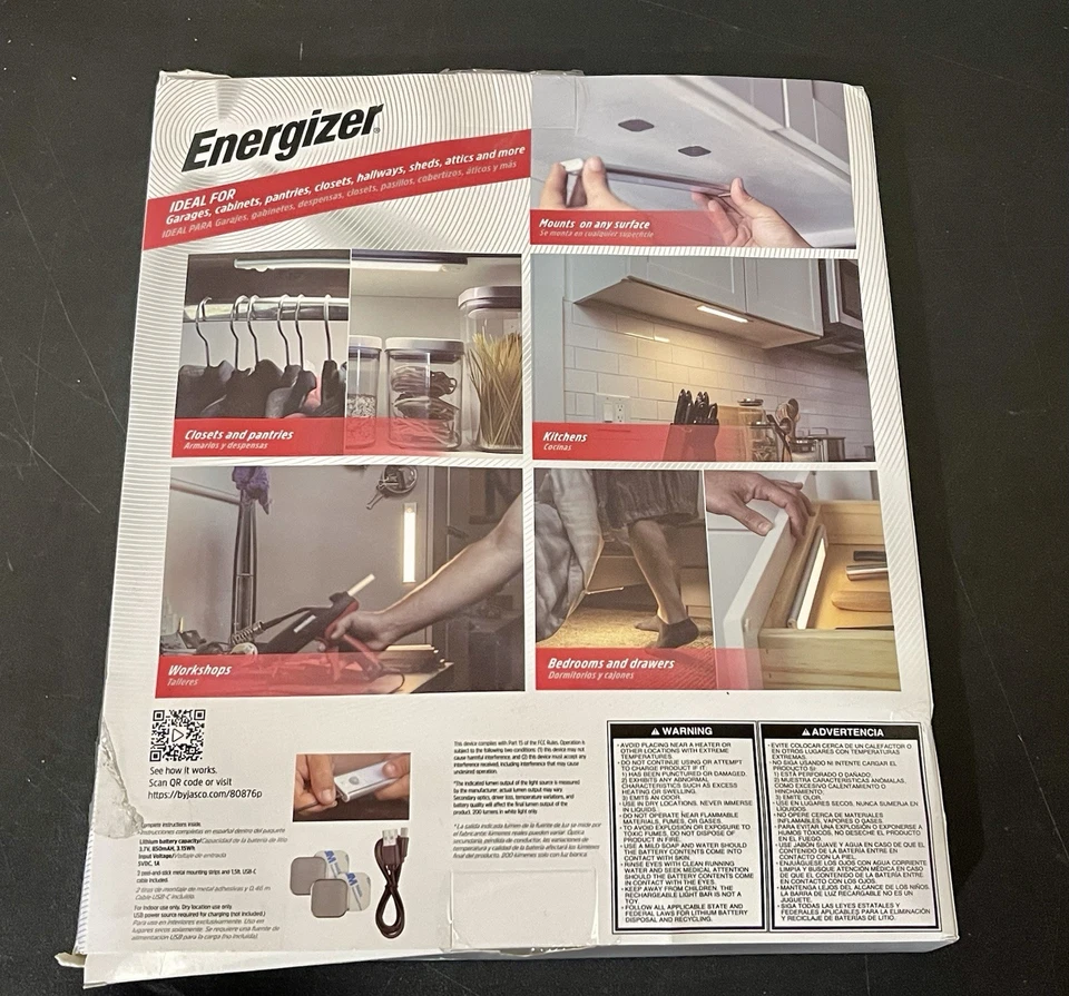 ENERGIZER-Light Bars-NEW-Motion Sensing LED Rechargeable Light Bar, 2 Pack - Image 4 of 4