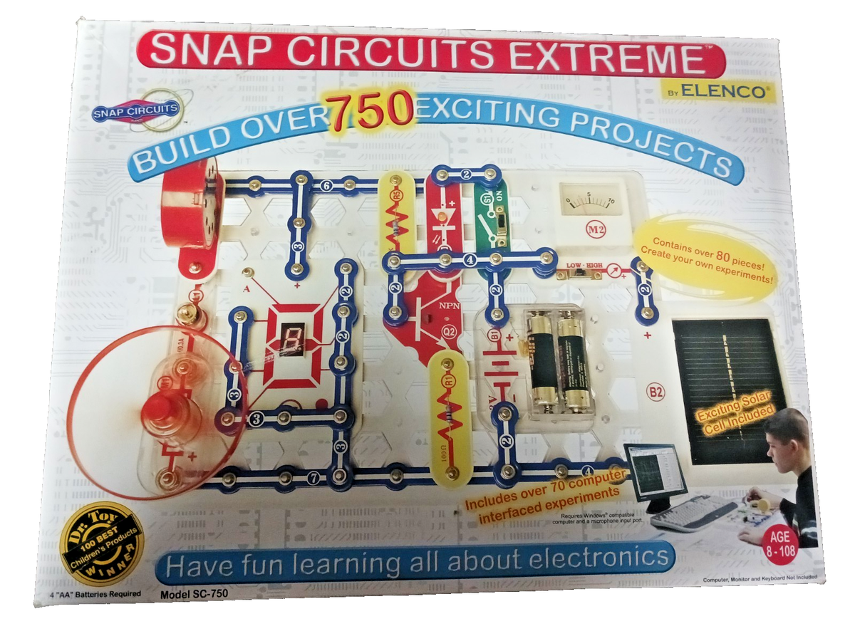 Snap Circuits Extreme SC-750 COMPLETE 5 Manuals + CI-73 Software