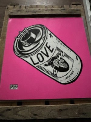Vinyl- Dayglo / Love Battery, 1992 press, better than VG+, cover VG+, rare