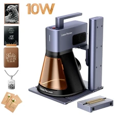 LaserPecker LP2 PLUS 10W Laser Engraver Cutter With Rotary Roller Metal Wood DIY