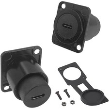 2PCS USB 3.1 Panel Mount Coupler, D-Module USB Pass Through Connector, Female...