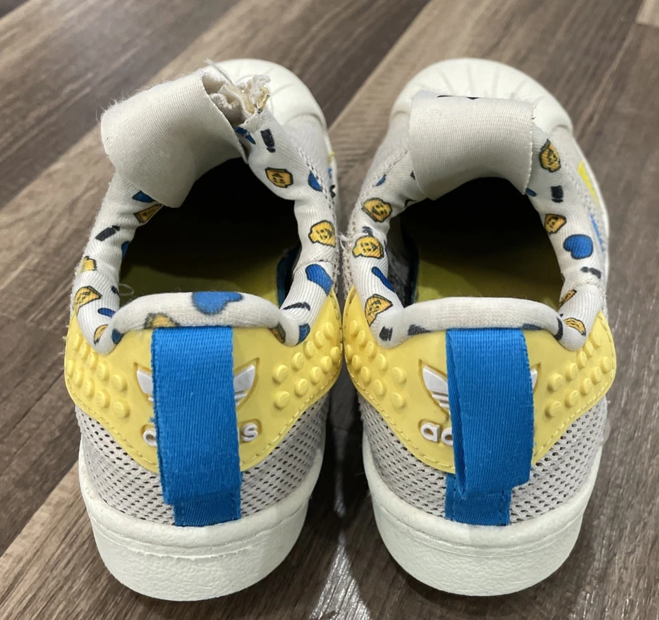 Adidas x LEGO Kids Slip-On Shoes Size 11.5 Gray Blue Athletic Sneakers - Image 3 of 4