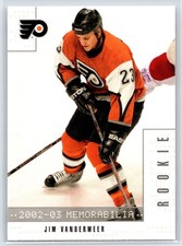 2002-03 Be a Player Memorabilia Jim Vandermeer Rookie Flyers RC #329