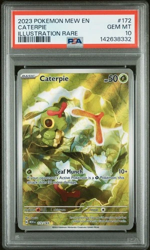CATERPIE 172/165 PSA 10 POKEMON 151 ILLUSTRATION RARE 151 POKEMON ENGLISH