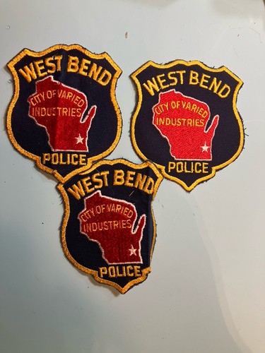 West Bend Skirmish 1970, 1971, and 3 West Bend Police Patches