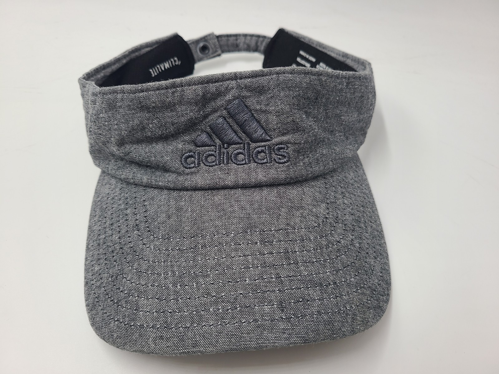 Adidas Climalite Sun Golf Visor Adjustable Hat Cap Cotton Casual Men Women Gray