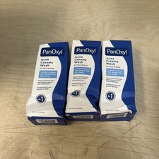PanOxyl 4 Benzoyl Peroxide Acne Creamy Wash for Face  Body 6oz 02/2028 Set 3
