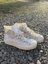 Converse Chuck Taylor All Star Lift Platform High Top Marbled Blue Pink Sneakers