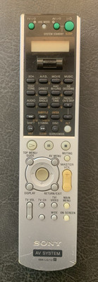 Sony RM-LG112 Remote Control, Used  Pro Cleaned & Tested, Chew Mark.  Bad Puppy!