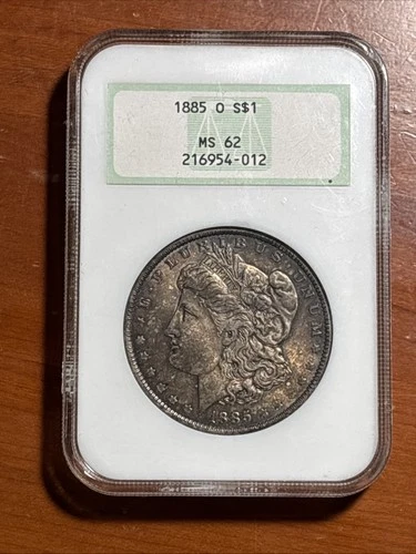 1885-O Morgan Silver Dollar - NGC MS62 OLD HOLDER WITH GREEN LABEL