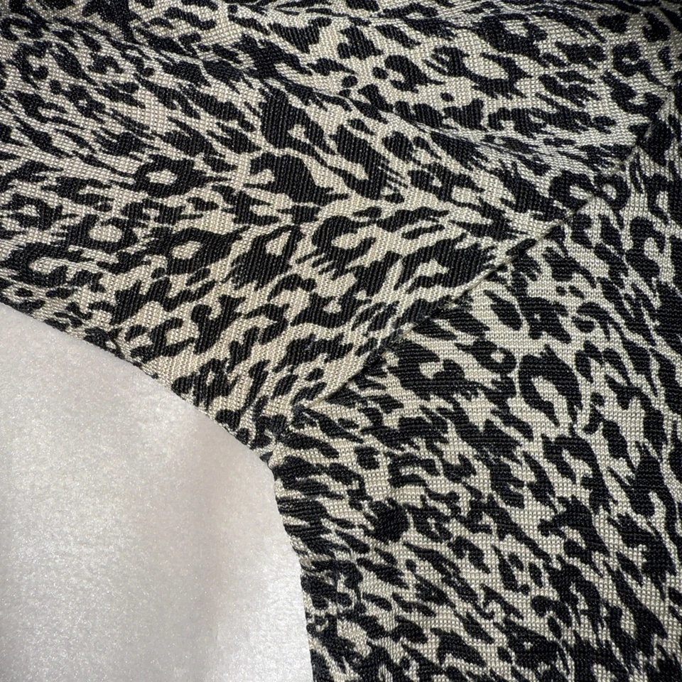 Lynn Ritchie Silk Top Size XL Women's leopard Print Stretch Long Sleeve Chic Y2k - Image 4 of 4
