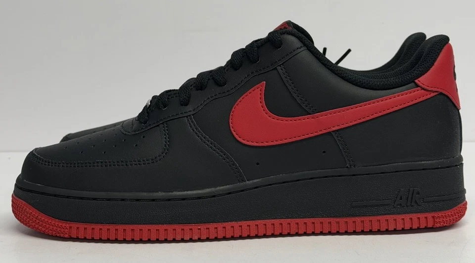 Nike Air Force 1 ‘07 LV8 - Black/ Red “Vamps” FJ4146-402 - Men’s Size 10 - NEW! - Image 2 of 4