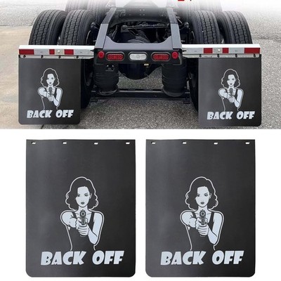 24''x30''Black Polymer Mud Flaps for Heavy Duty Semi Truck Trailer  Universal 2PCS