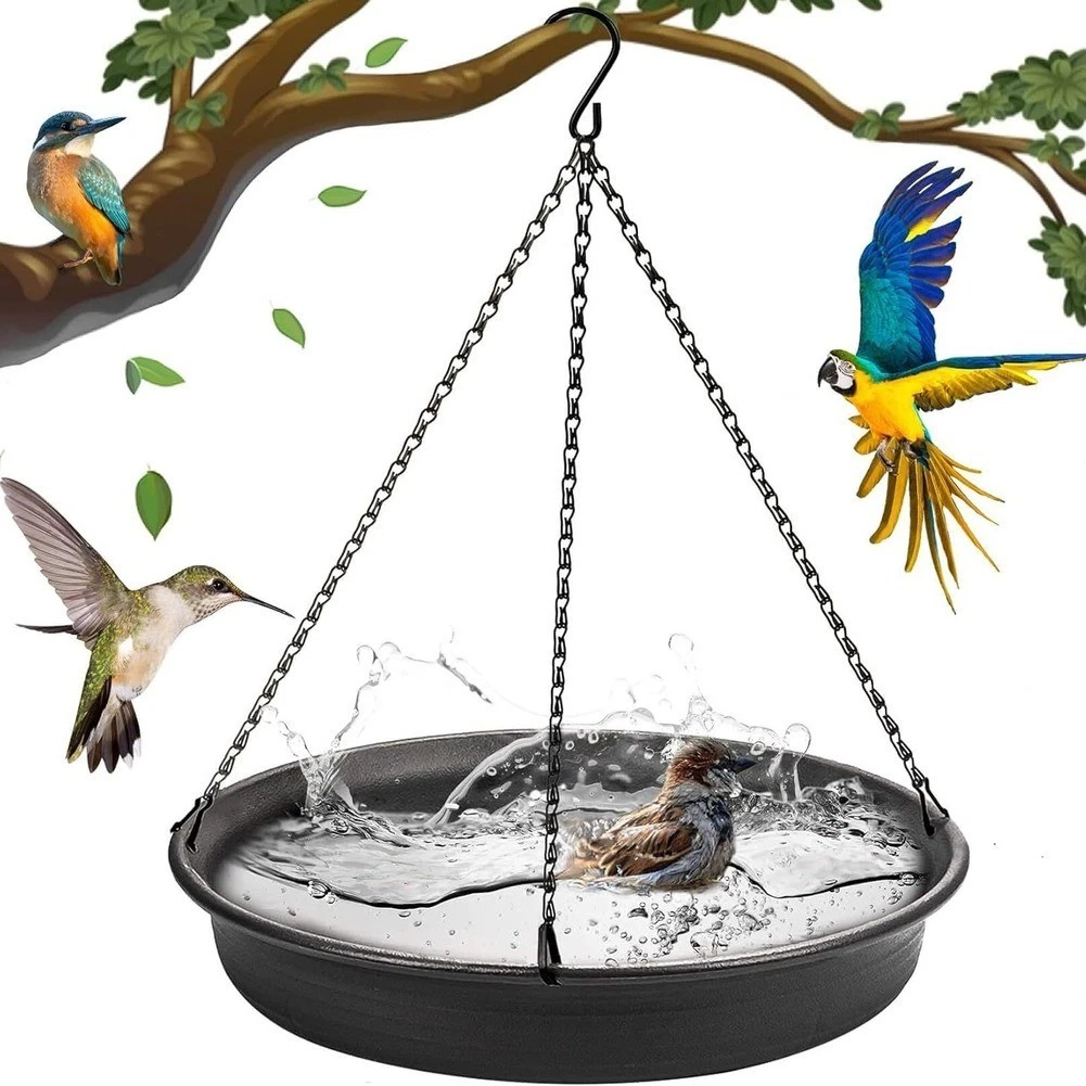 Garden Bird Bath and Feeder with Lightweight Design for Easy Relocation
