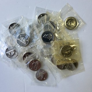 LOT OF 25 CANADA 5 CENT NICKELS FROM PL SETS 1963 1964 1965 1967 COINS