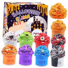 Funewest 9Pack Halloween Slime Kit, Fluffy Cloud Butter Halloween - 9 Pack