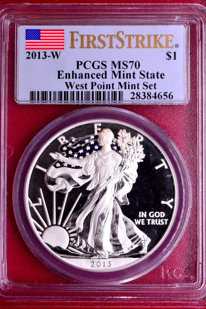 25+ American Eagle MS 70 Graded 2013 Silver Bullion Coins for sale