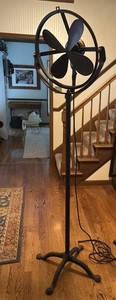 Antique Rare Westinghouse Micarta blade pedestal Industrial fan 1930