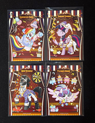 My Little Pony MLP LSR 4 Card Lot Rainbow Dash Twilight King Sombra Flurry Heart