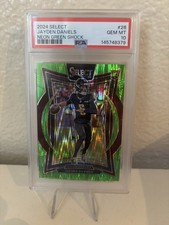 2024 Select Concourse Jayden Daniels #26 Neon Green Shock Prizm /599 (RC) Psa 10