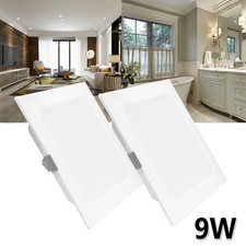 2x 9W LED Panel Einbaustrahler Deckenleuchte Spot Flach ultraslim Warmweiß  230V