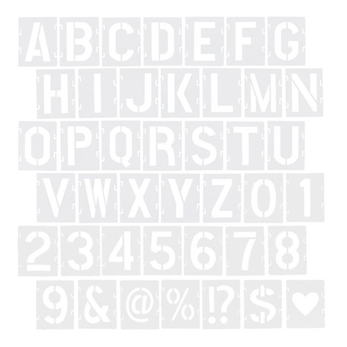 42 Pcs Vorlage Für Buchstaben Wiederverwendbare Alphabetvorlagen