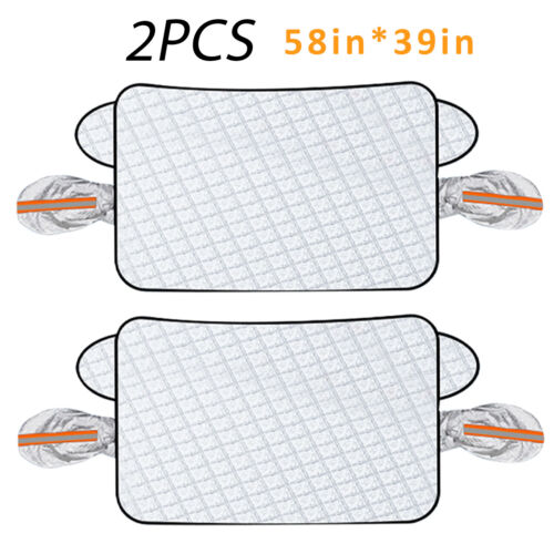 Snow Cover Winter Ice Frost Guard Magnetic Car Windshield Sun Sunshade Protector - Picture 2 of 19
