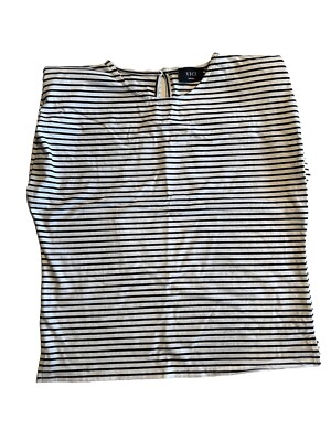 Vici Women s Top Sz S Striped Dolman Sleeve Keyhole Button Closure Shoulder Pad