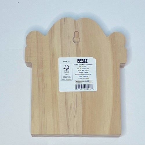 Mondo Lama Halloween Autunno Legno Zucca e Tomba Pietra Set Pronto da Decorare NUOVO - Foto 12 di 14