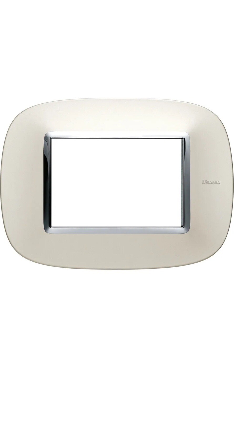 BTICINO HB4803SAN PLACCA ELLITTICA 3 MODULI COLOR ARGENTO