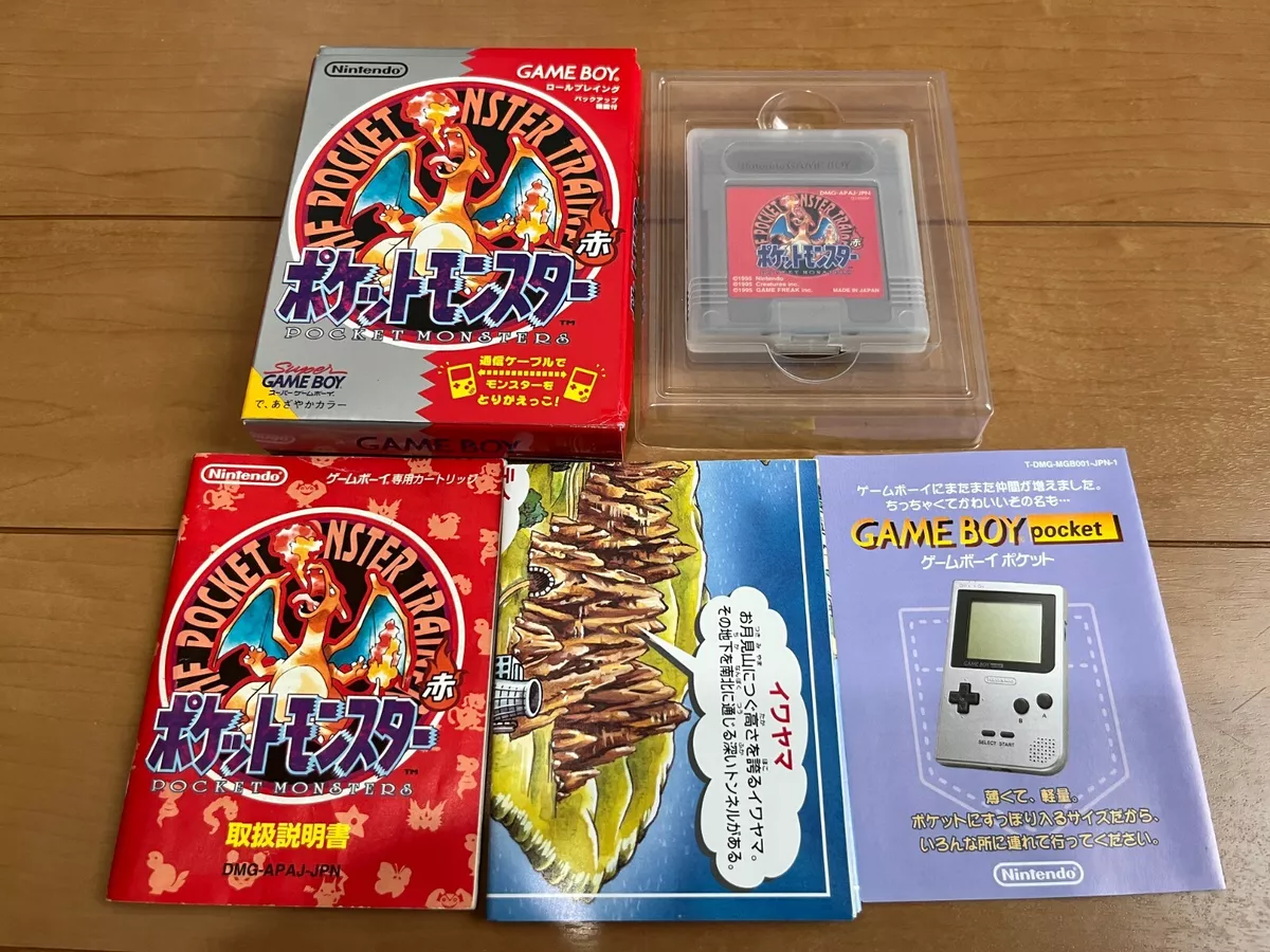 Pokemon Red Version with Case Nintendo GameBoy Japan