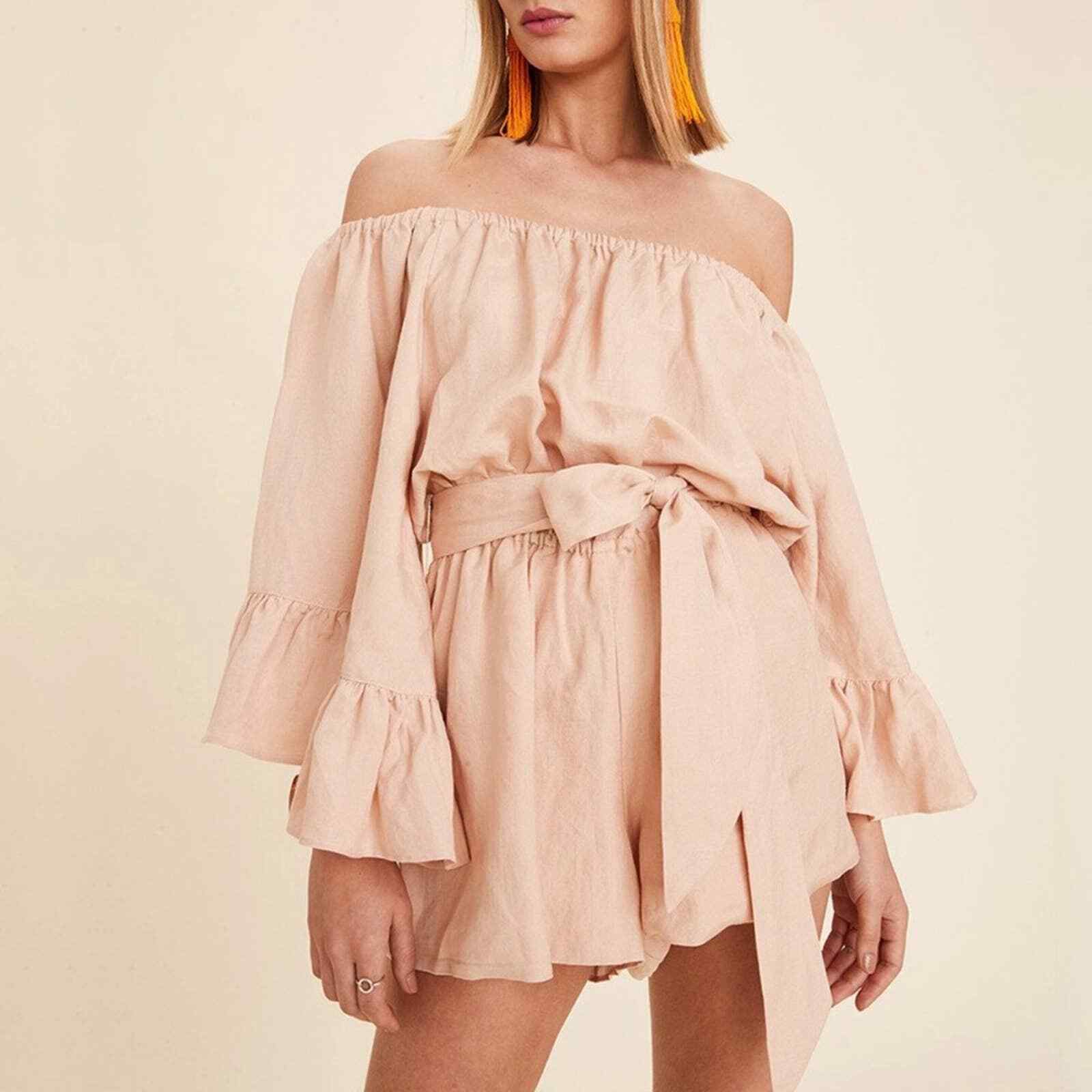LPA Ruffle Off the Shoulder “250 Romper”