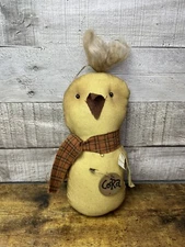 NEW Primitive CHICK CHICKEN Ornament Aged Rustic Cloth Easter 9.5"Tx4"Wx2"D CORA