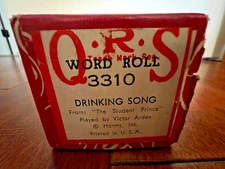 Q.R.S #3310 Drinking Song From The Student Prince Player Piano Roll
