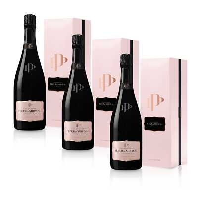 Champagne Fleur de Miraval Exclusivement Rosé ER1 in Geschenkpackung (3x 0,75L)