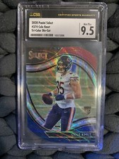 Cole Kmet RC Tri-Color Die-Cut 2020 Panini Select #374 CSG 9.5 Mint Plus Graded