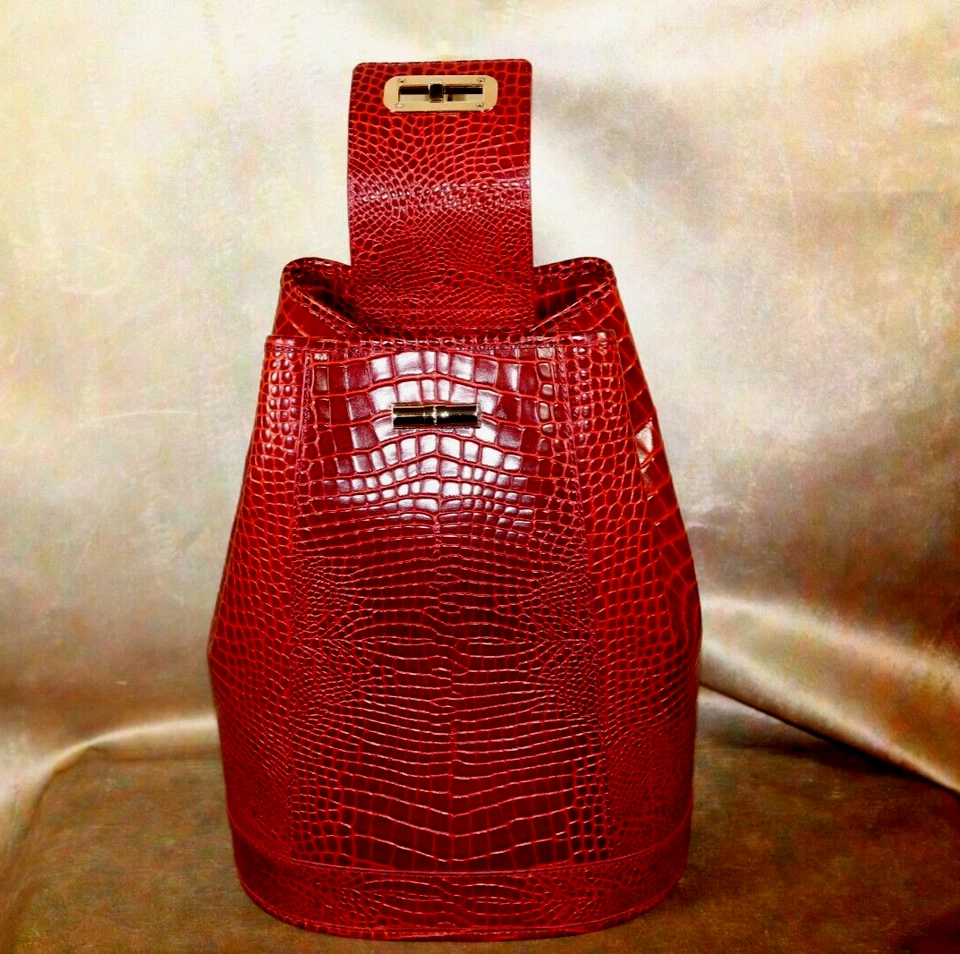 BOLSO BRAHMIN NUEVO CON ETIQUETAS, ROJO "MADDIE WOW FACTOR" GLISSANDRO HONDA TRASERA Foto 2 de 4