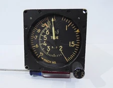 USAF Kollsman ME-1 Machmeter Airspeed Indicator Jet Aircraft Instrument, Panel