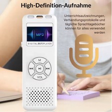 Mini Tragbar Digital Diktiergerät Aufnahmegerät Audio LCD Sound Sprachrekorder
