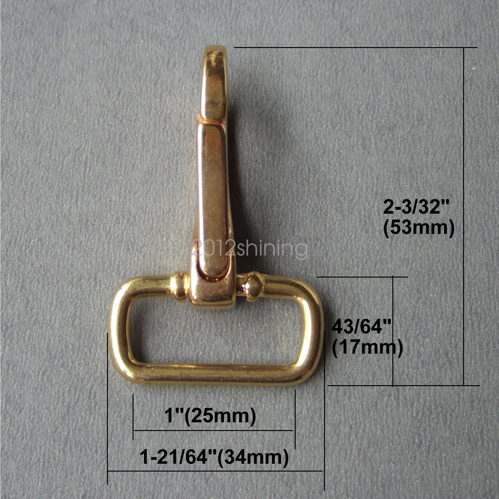 Solid Brass Strap Snap Swivel Square Eye 3/4" and 1" eBay