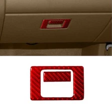 For Ford Explorer 2008-10 Red Carbon Fiber Interior Glove Box Handle Cover Trim