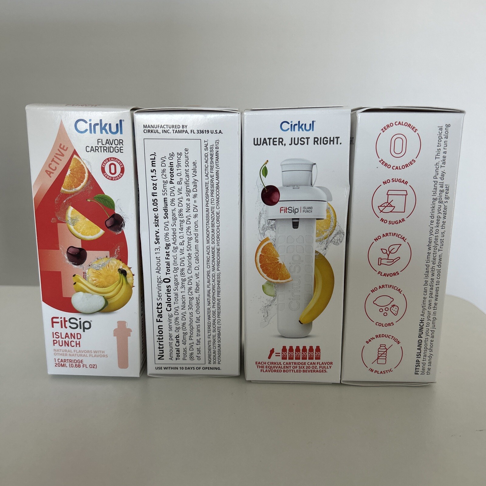 Cirkul Flavor Cartridges 4 Pack Island Punch Limited. FAST SHIPPING eBay