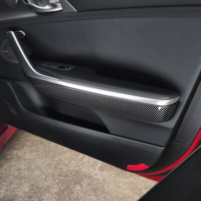 4x Carbon Faser Innen Türverkleidung Abdeckung Türgriffe Blenden Für Kia Stinger