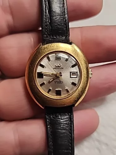 westclox Automatic Watch 17 Jewels Ladies Cocktail Date Just Workingvtg
