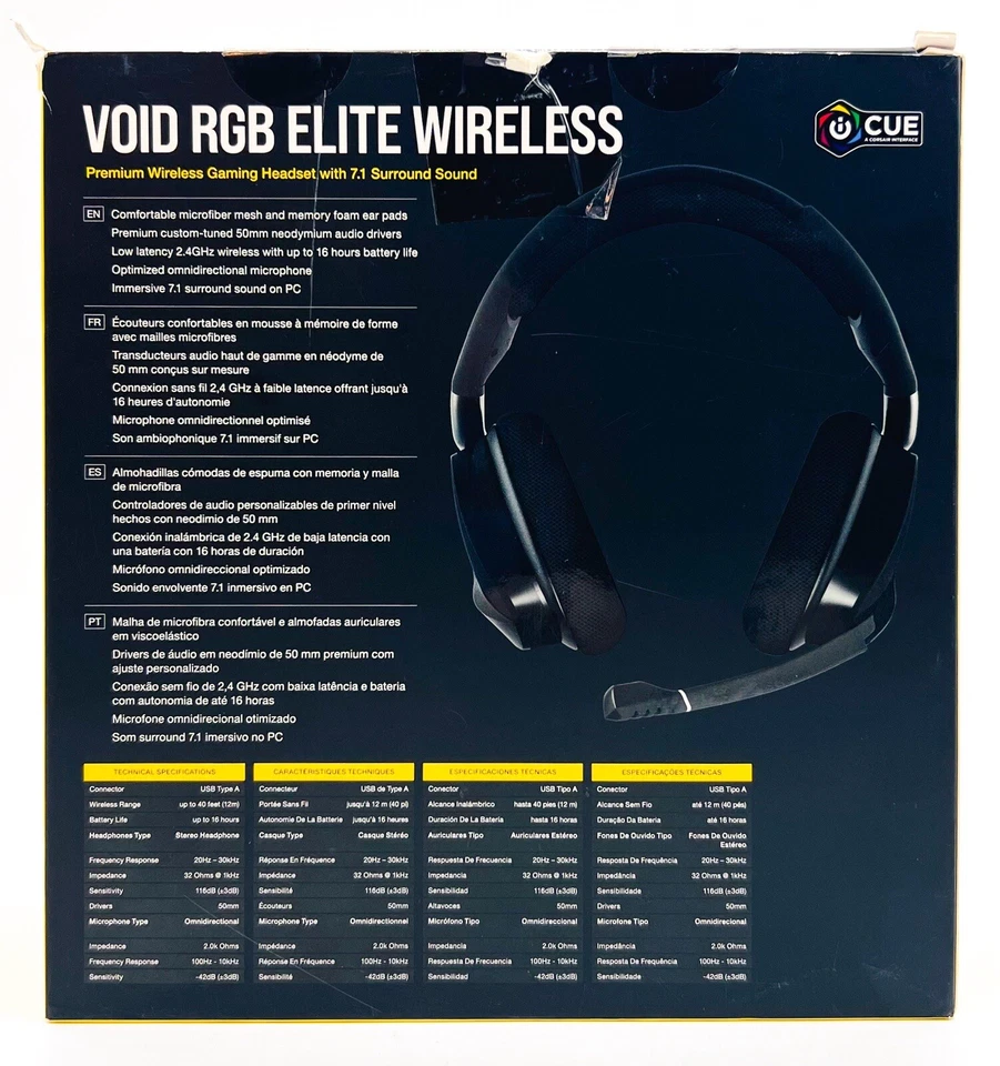 Corsair VOID RGB ELITE Wireless Gaming Headset For PC & PlayStation 4 / 5 - Image 3 of 4
