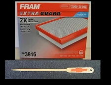FRAM  EXTRA GUARD AIR FILTER CA3916 **BONUS CHEVROLET LETTER OPENER** BRAND NEW!